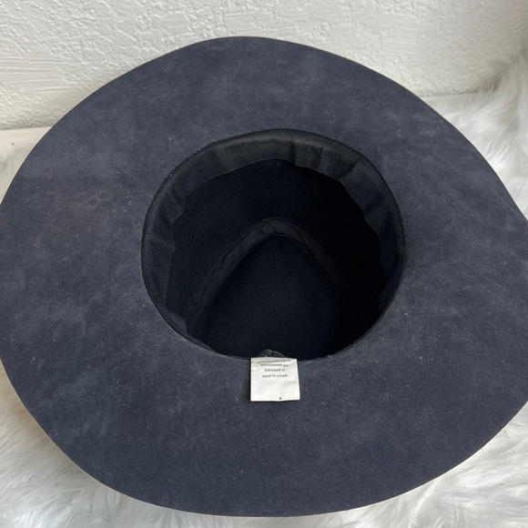 Dusty Blue Wide Brim BohoHat with Braided Band - Picture 7 of 12